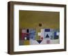 Square Motif, Blue and Gold: The Eclipse-Victor Pasmore-Framed Giclee Print