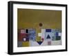 Square Motif, Blue and Gold: The Eclipse-Victor Pasmore-Framed Giclee Print