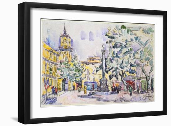 Square of the Hotel De Ville in Aix-En-Provence, Early 20th Century-Paul Signac-Framed Giclee Print