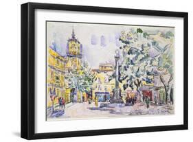 Square of the Hotel De Ville in Aix-En-Provence, Early 20th Century-Paul Signac-Framed Giclee Print