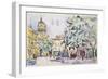 Square of the Hotel De Ville in Aix-En-Provence, Early 20th Century-Paul Signac-Framed Giclee Print