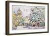 Square of the Hotel De Ville in Aix-En-Provence, Early 20th Century-Paul Signac-Framed Premium Giclee Print