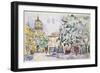 Square of the Hotel De Ville in Aix-En-Provence, Early 20th Century-Paul Signac-Framed Premium Giclee Print