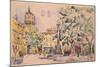 Square of the Hotel De Ville in Aix-En-Provence-Paul Signac-Mounted Giclee Print