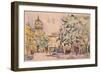 Square of the Hotel De Ville in Aix-En-Provence-Paul Signac-Framed Giclee Print