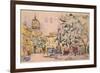 Square of the Hotel De Ville in Aix-En-Provence-Paul Signac-Framed Giclee Print