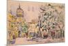 Square of the Hotel De Ville in Aix-En-Provence-Paul Signac-Mounted Giclee Print