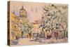 Square of the Hotel De Ville in Aix-En-Provence-Paul Signac-Stretched Canvas