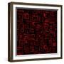 Square Pattern Design 02-LightBoxJournal-Framed Giclee Print