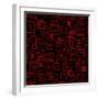 Square Pattern Design 02-LightBoxJournal-Framed Giclee Print