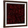 Square Pattern Design 02-LightBoxJournal-Framed Giclee Print