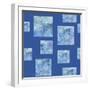 Square Pattern On Dark Blue-Summer Tali Hilty-Framed Giclee Print