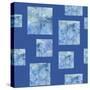 Square Pattern On Dark Blue-Summer Tali Hilty-Stretched Canvas