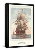 Square-Rigged Sailing Ship, Galleon-null-Framed Stretched Canvas