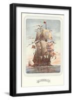 Square-Rigged Sailing Ship, Galleon-null-Framed Art Print