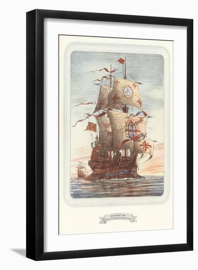 Square-Rigged Sailing Ship, Galleon-null-Framed Art Print