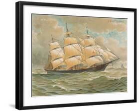 Square Rigged Sailing Ship-null-Framed Art Print