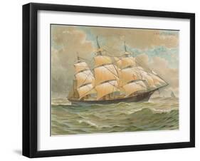 Square Rigged Sailing Ship-null-Framed Art Print