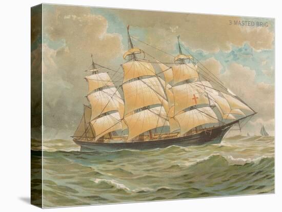 Square Rigged Sailing Ship-null-Stretched Canvas