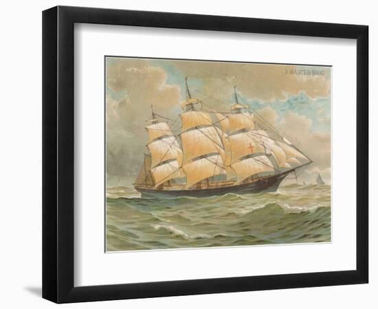 Square Rigged Sailing Ship-null-Framed Art Print