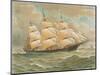 Square Rigged Sailing Ship-null-Mounted Art Print