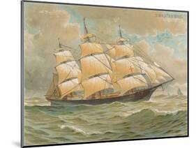 Square Rigged Sailing Ship-null-Mounted Art Print