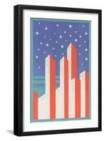 Square Skyscrapers-null-Framed Art Print