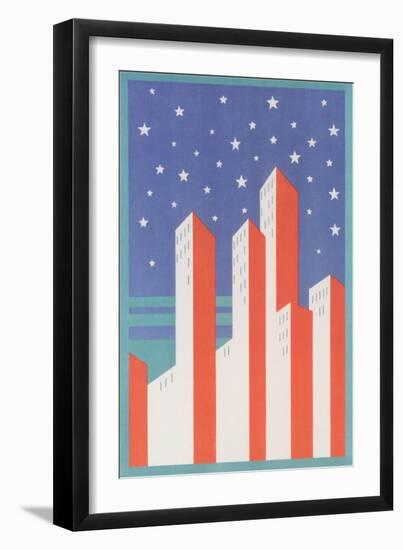 Square Skyscrapers-null-Framed Art Print