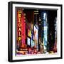 Square View, Urban Scene by Night at Times Square, Buildings by Night, Manhattan, New York, US, USA-Philippe Hugonnard-Framed Photographic Print
