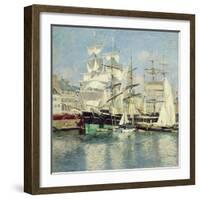 Squared - Riggers in Le Havre, 1886-Johannes Martin Grimelund-Framed Giclee Print