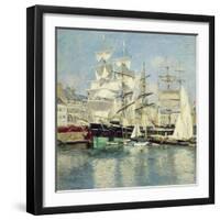 Squared - Riggers in Le Havre, 1886-Johannes Martin Grimelund-Framed Giclee Print