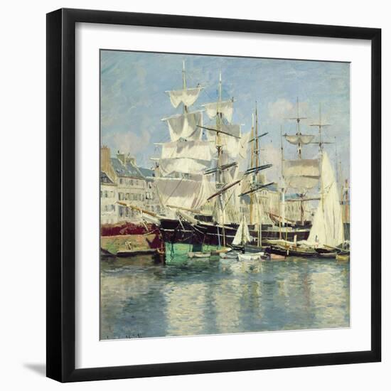 Squared - Riggers in Le Havre, 1886-Johannes Martin Grimelund-Framed Giclee Print