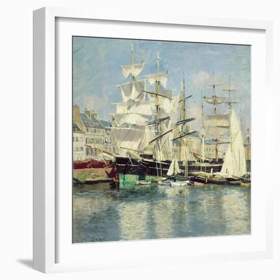 Squared - Riggers in Le Havre, 1886-Johannes Martin Grimelund-Framed Giclee Print