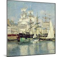 Squared - Riggers in Le Havre, 1886-Johannes Martin Grimelund-Mounted Giclee Print