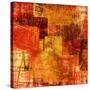 Squares On The Grunge Wall, Abstract Background-molodec-Stretched Canvas