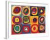 Squares with Concentric Circ-Wassily Kandinsky-Framed Art Print