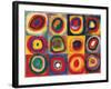 Squares with Concentric Circ-Wassily Kandinsky-Framed Art Print