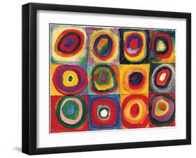 Squares with Concentric Circ-Wassily Kandinsky-Framed Art Print