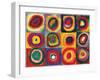 Squares with Concentric Circ-Wassily Kandinsky-Framed Art Print