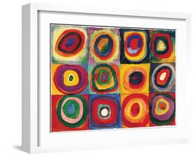 Squares with Concentric Circ-Wassily Kandinsky-Framed Art Print