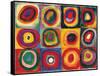 Squares with Concentric Circ-Wassily Kandinsky-Framed Stretched Canvas