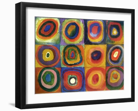 Squares with Concentric Circles-Wassily Kandinsky-Framed Giclee Print