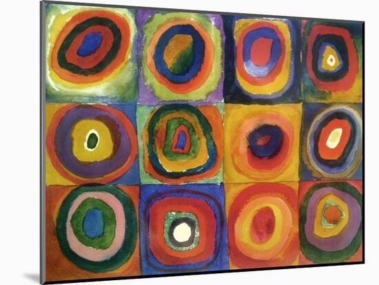 Squares with Concentric Circles-Wassily Kandinsky-Mounted Giclee Print