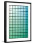 Squares with Gradated Green to Blue-null-Framed Art Print