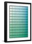 Squares with Gradated Green to Blue-null-Framed Art Print