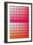 Squares with Gradated Orange to Red-null-Framed Art Print