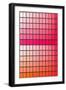 Squares with Gradated Orange to Red-null-Framed Art Print