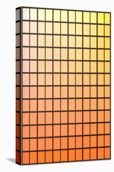 Squares with Gradated Orange to Yellow-null-Stretched Canvas