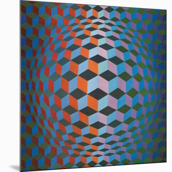 Squares-Victor Vasarely-Mounted Premium Giclee Print