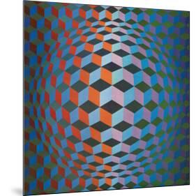 Squares-Victor Vasarely-Mounted Premium Giclee Print